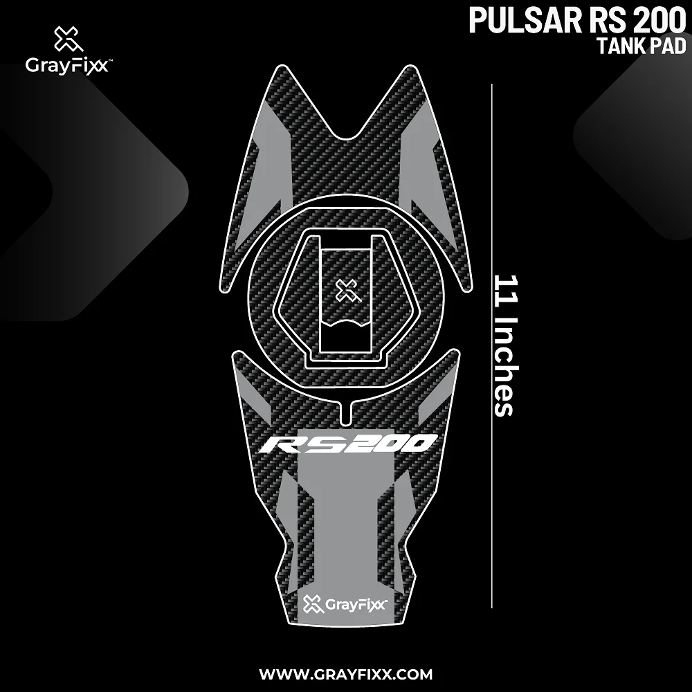 Tank Pad For Pulsar RS 200 | Size 11 Inches, Pack Of 1